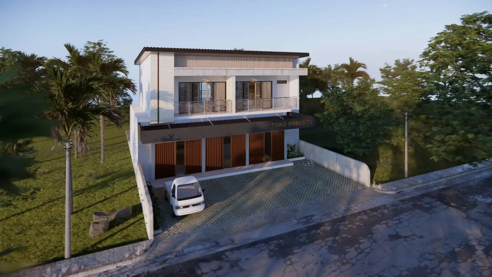 Desain rumah modern dengan konsep minimalis dan estetika tinggi